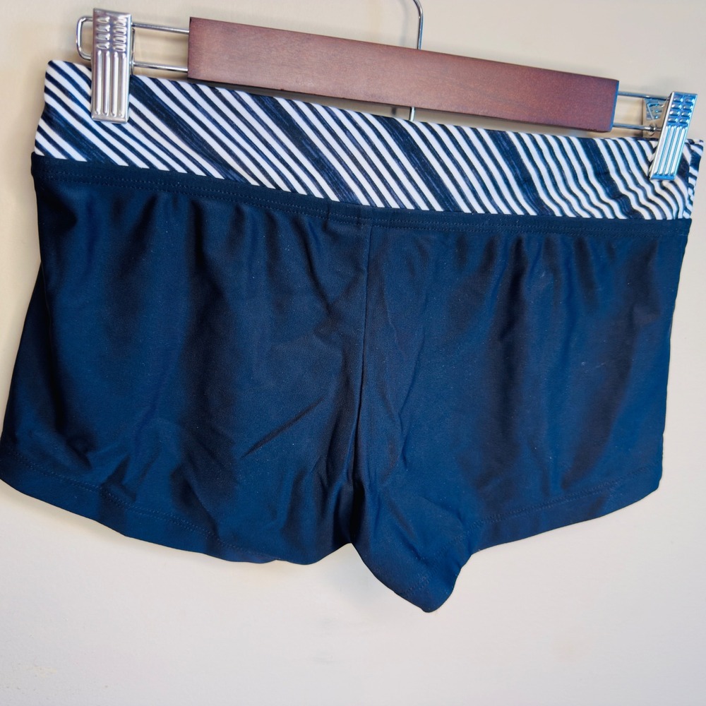 Nike Womens Swim Shorts Black Striped Waistband Boy Shorts NESSA403 Size M - Picture 6 of 14